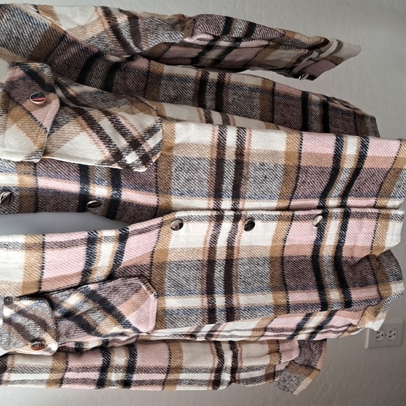 Women's Flannel Shacket Jacket Size Large New Without Tags - Picture 5 of 11